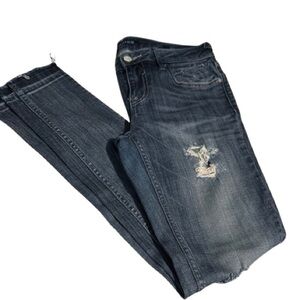Vigoss Women’s Blue Distressed Skinny Jeans Size 27 | Nordstrom Denim